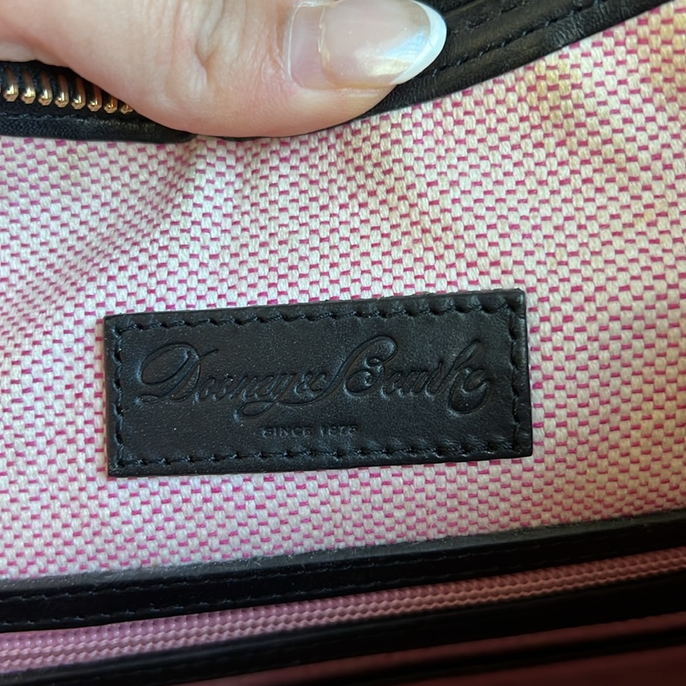 Dooney & Bourke Black Crocodile-Pattern Leather Handbag - Picture 9 of 15